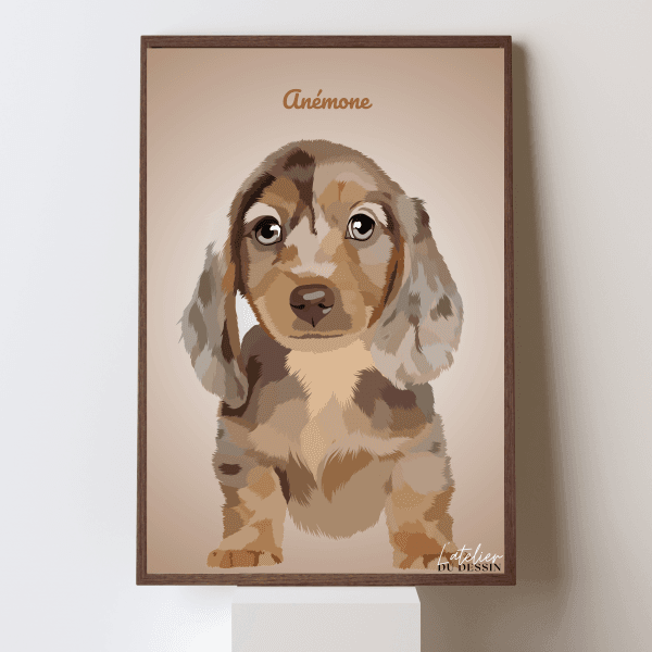 15 Portrait animalier fait à la main – Œuvre unique