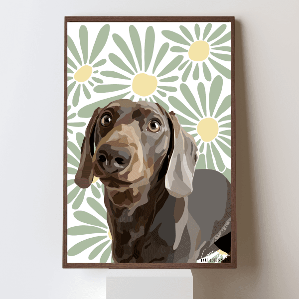 Portrait personnalisé - ligne et courbe