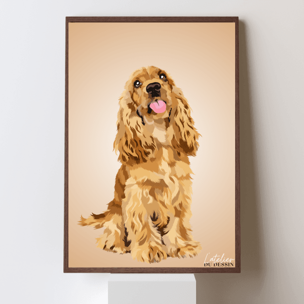 2 Portrait animalier fait à la main – Œuvre unique