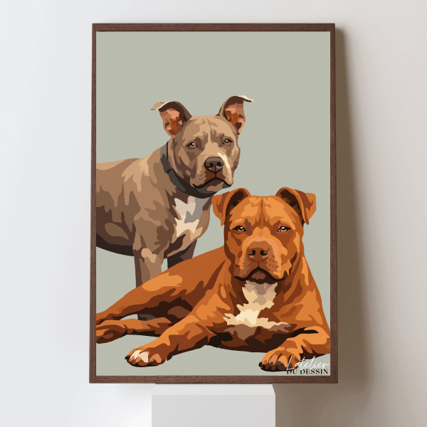 Portrait personnalisé - ligne et courbe