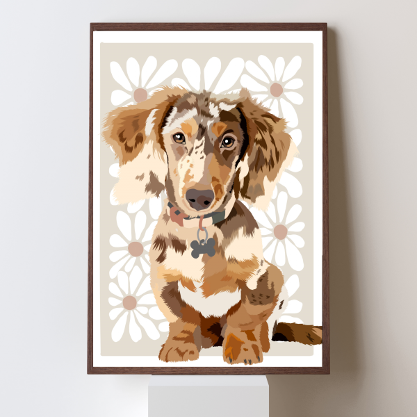 Portrait animalier fait à la main – Œuvre unique