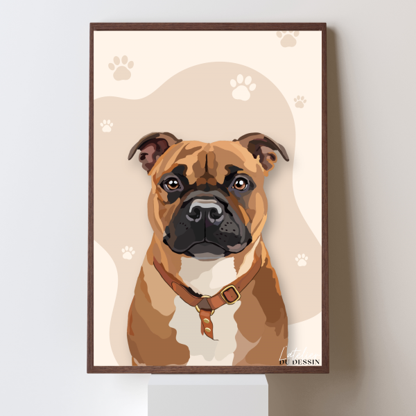 Portrait personnalisé - ligne et courbe