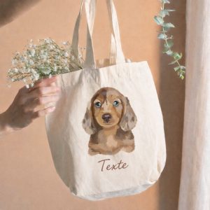 Tote Bag Personnalisé – Dessin + Texte